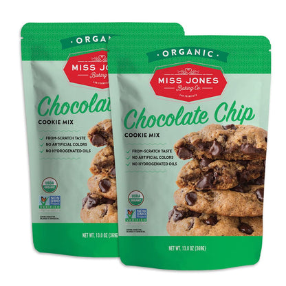 Product image of Miss Jones Baking Organic Cookie Mix Sea Salt Chocolate Chip Non-GMO Vegan-Friendly Pack of 2