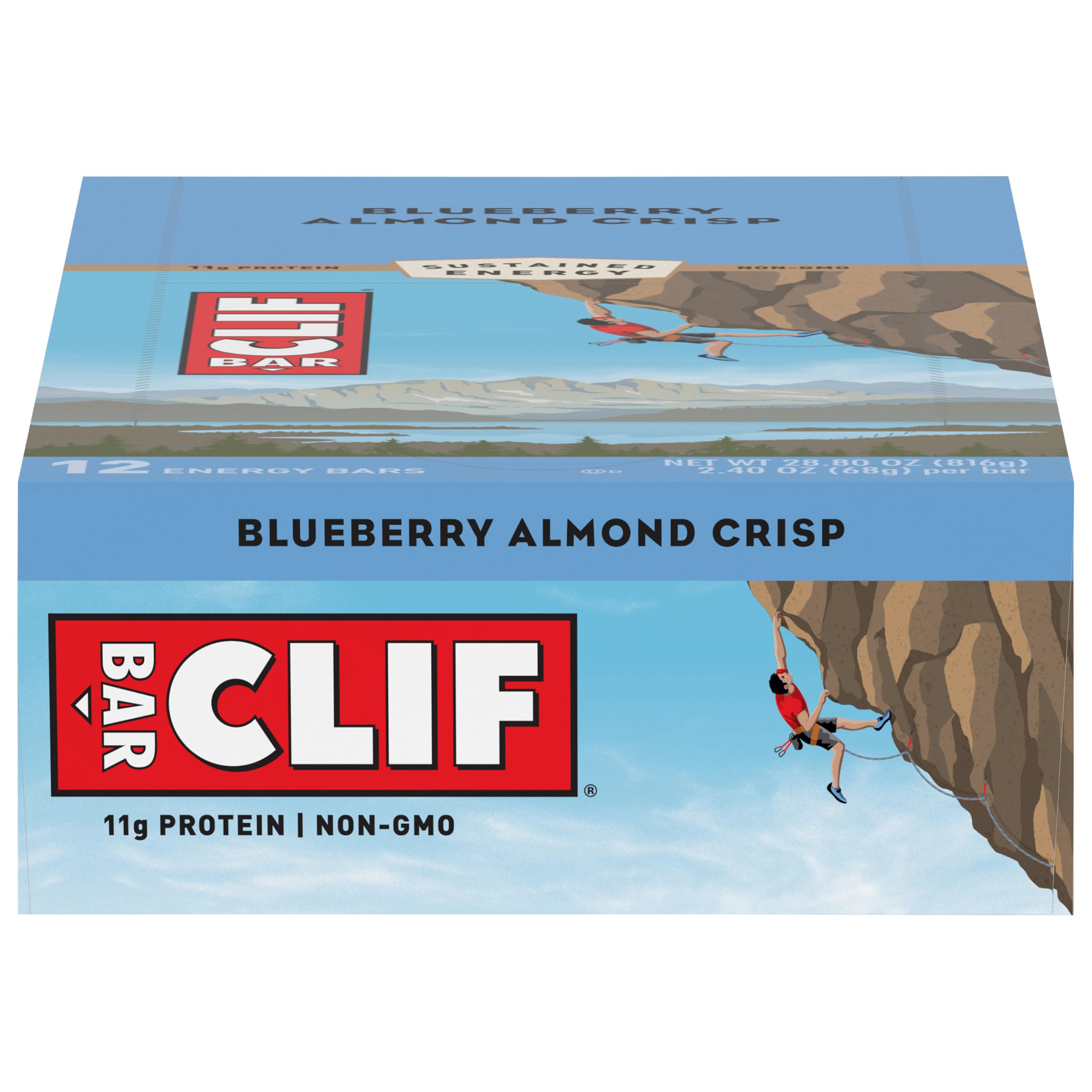 Product image of CLIF Bar Energy Bars Blueberry Crisp Flavor Protein Bars 2.4 oz 2.4 oz Pack of 12