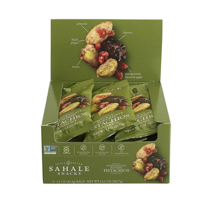 Product image of Sahale Snacks Pomegranate Flavored Pistachios Glazed Mix 1.5 oz 1.5 oz Pack of 9