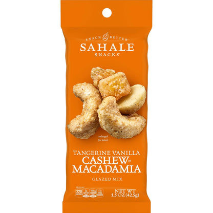 Product image of Sahale Snacks Tangerine Vanilla Cashew Macadamia Glazed Mix 1.5 oz 1.5 oz Pack of 9