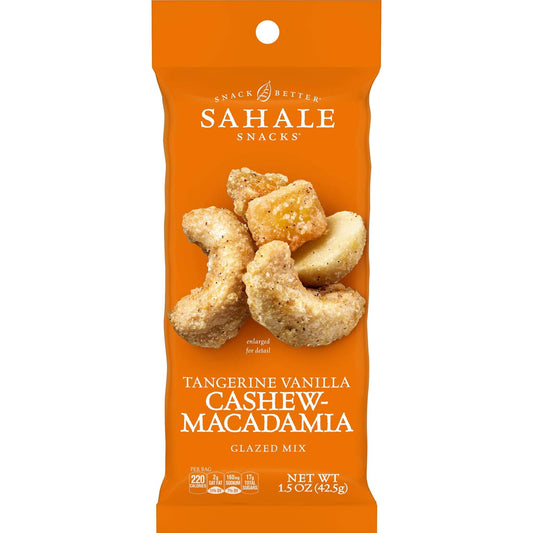 Product image of Sahale Snacks Tangerine Vanilla Cashew Macadamia Glazed Mix 1.5 oz 1.5 oz Pack of 9