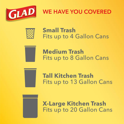 Product image of Glad OdorShield Small Garbage Bags Gain Original Febreze Freshness 4 Gallon 26 Bags
