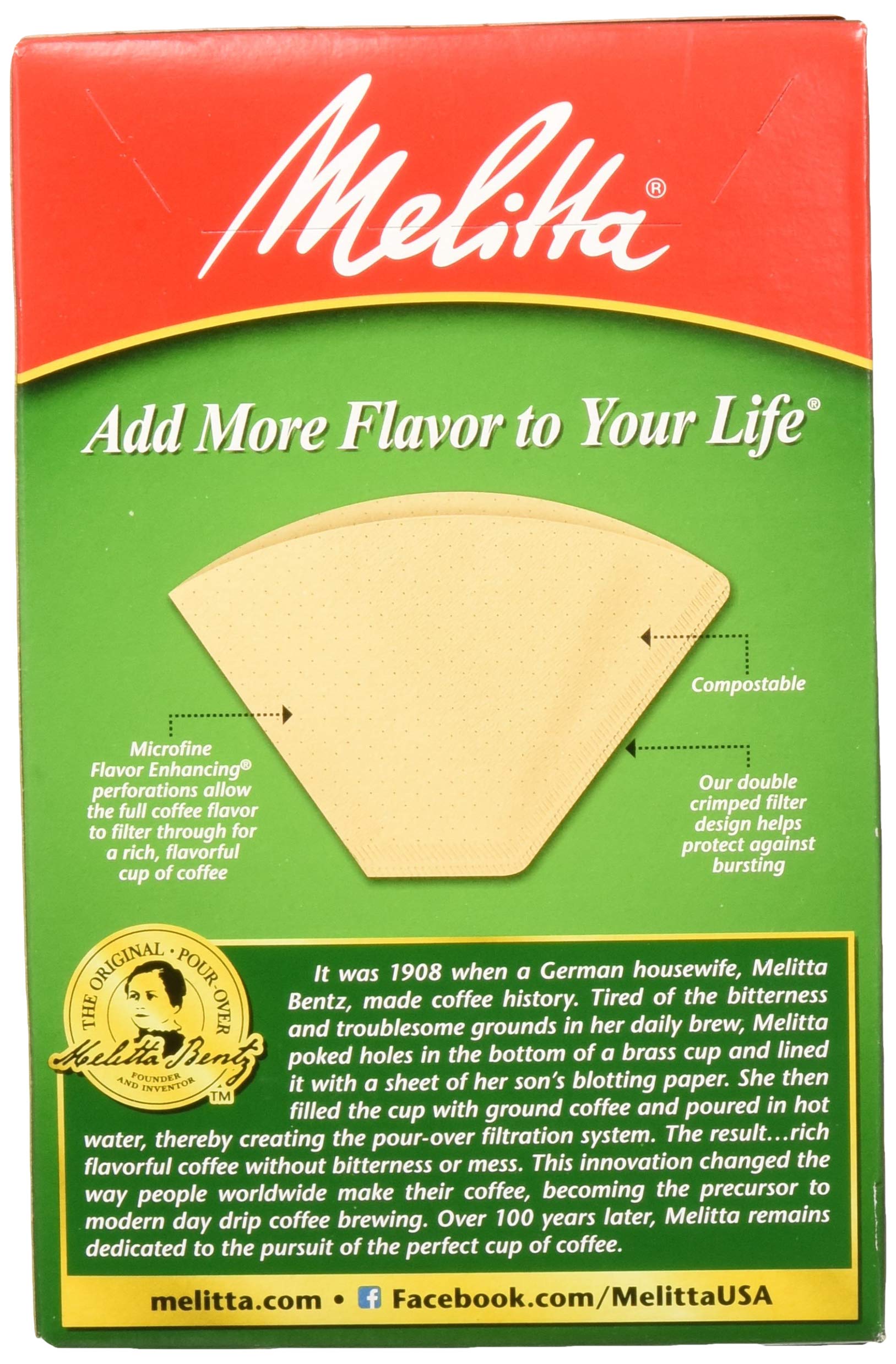 Product image of Melitta Cone Coffee Filters Natural Brown M4 Pack of 100