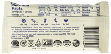 Product image of GoMacro Organic Blueberry Cashew Butter Bar Vegan Gluten-Free Non-GMO Plant-Based Protein 2.3 oz 2.3 oz Pack
