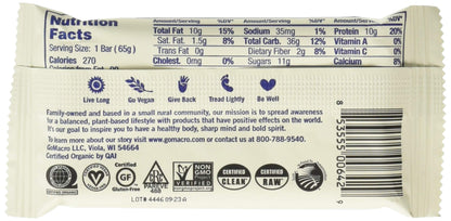 Product image of GoMacro Organic Blueberry Cashew Butter Bar Vegan Gluten-Free Non-GMO Plant-Based Protein 2.3 oz 2.3 oz Pack