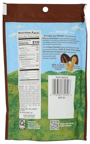 Product image of Meiji Chocorooms Crispy Cracker Chocolate Mushroom Shaped Snack 5 oz 5 oz