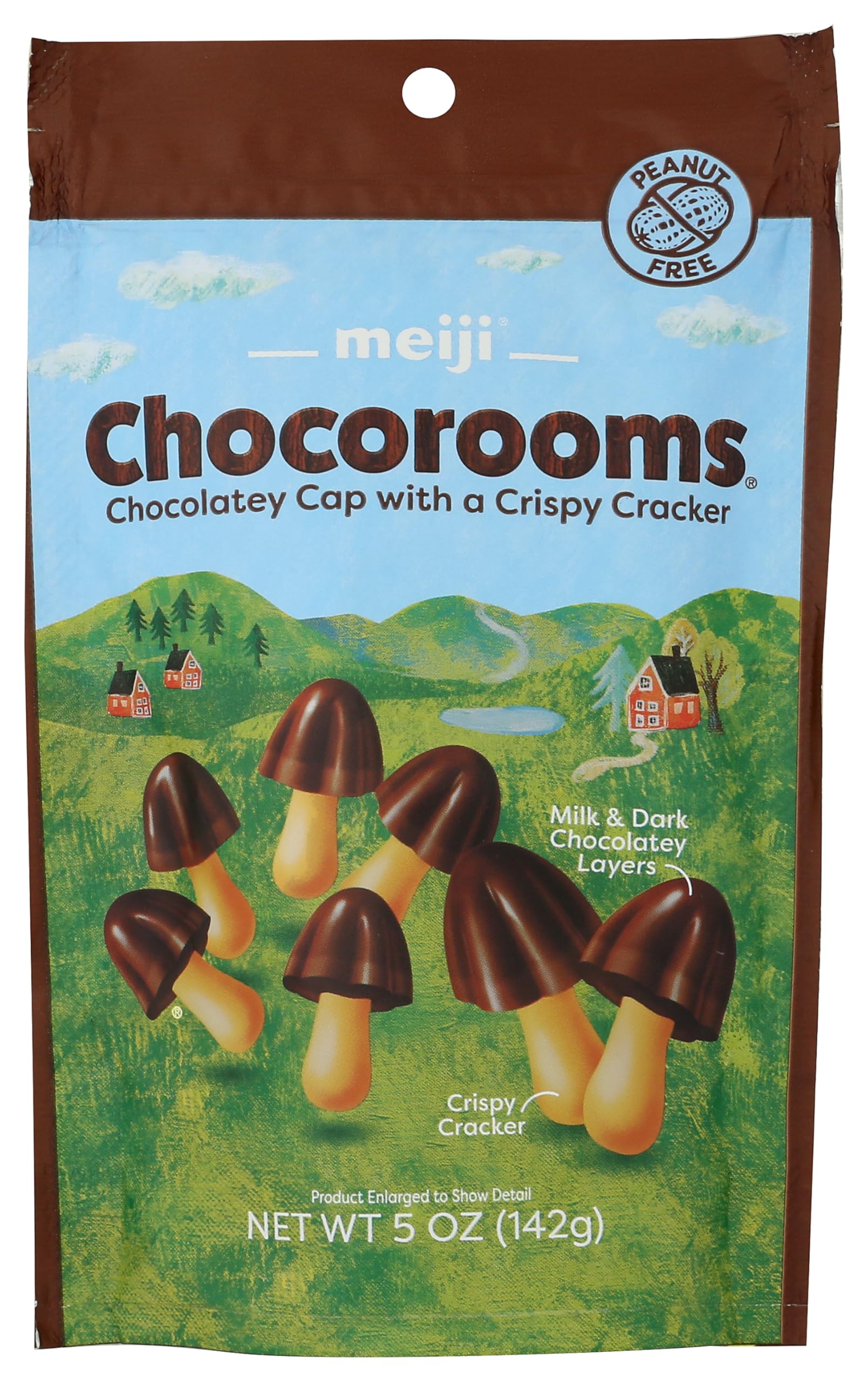 Product image of Meiji Chocorooms Crispy Cracker Chocolate Mushroom Shaped Snack 5 oz 5 oz
