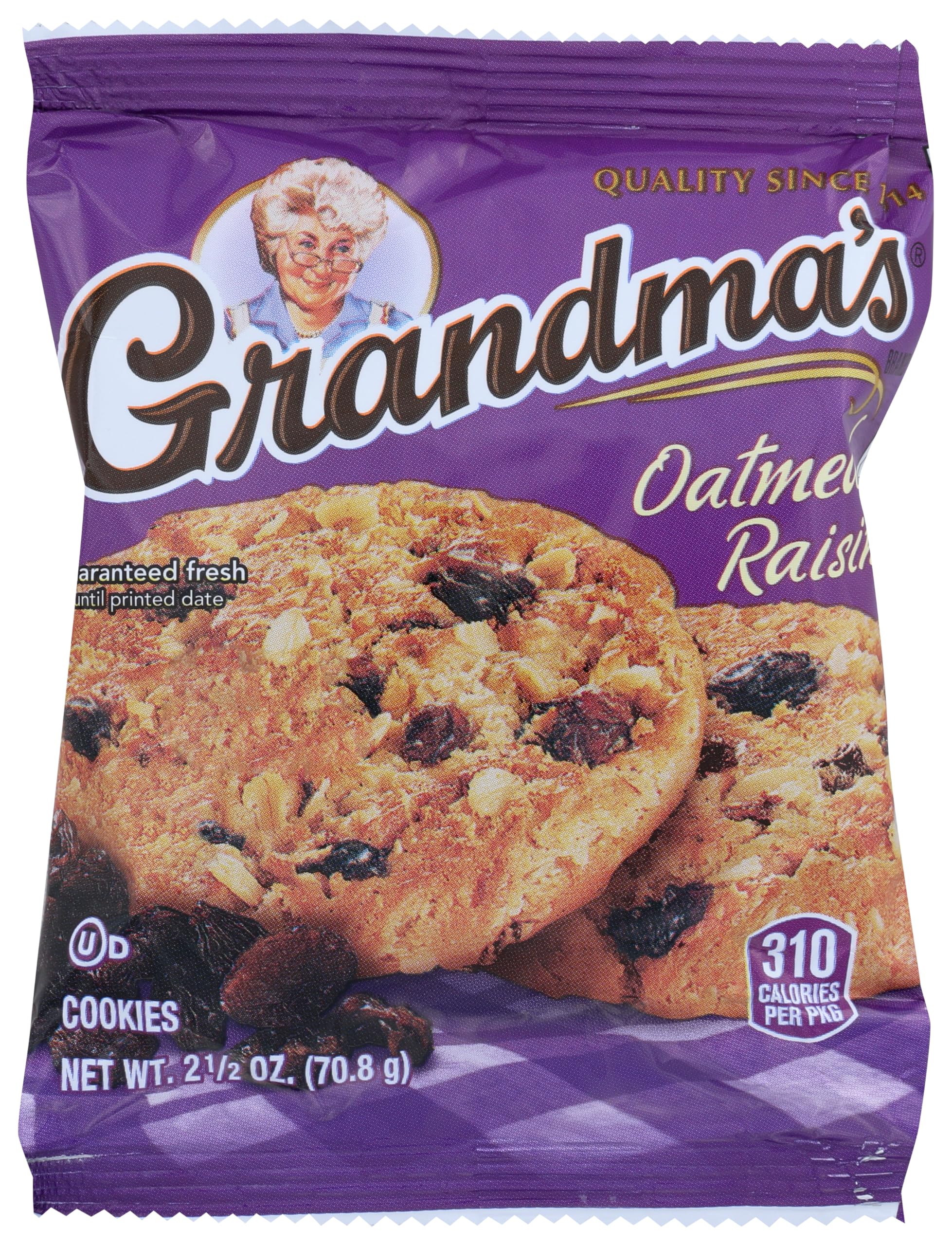 Product image of Grandma's Cookies Oatmeal Raisin Flavored 2 Cookies Pack of 4