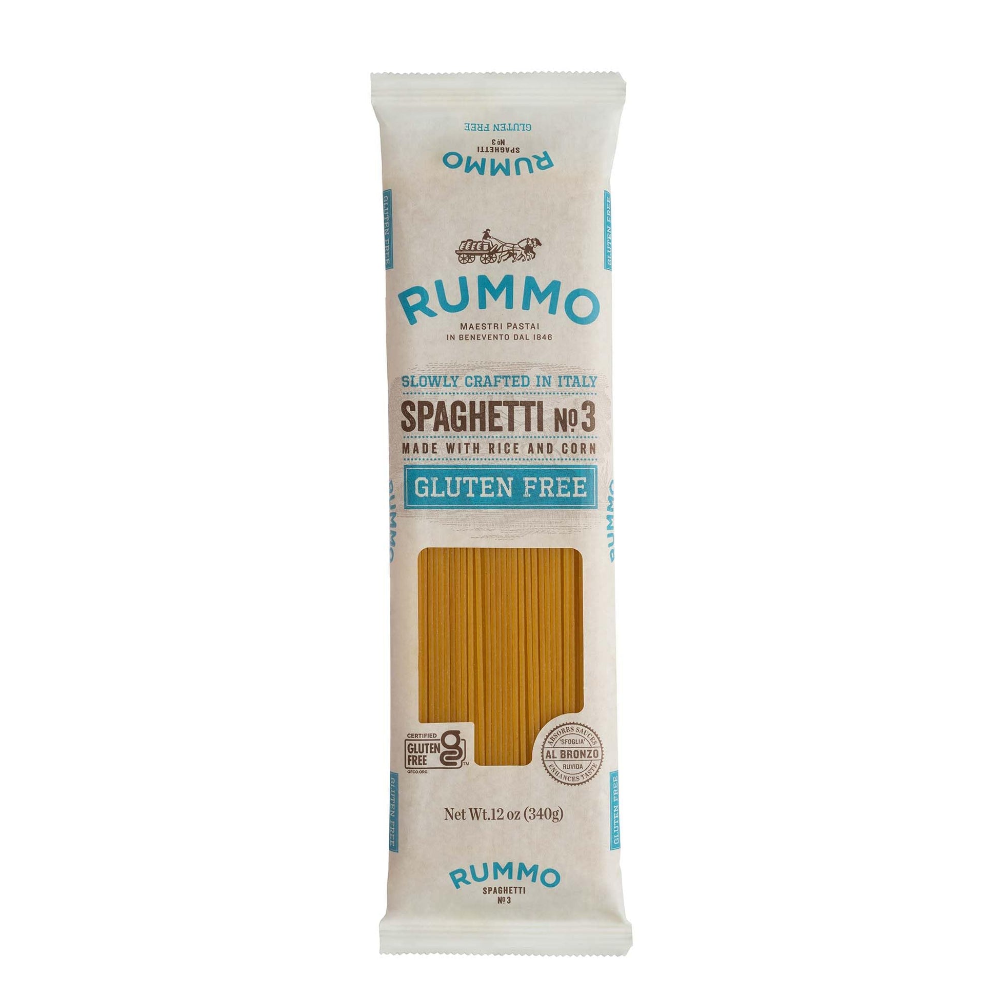 Product image of Rummo Gluten Free Spaghetti Pasta N.3 Corn and Rice Pasta Noodles Italian Pasta 12 oz 12 oz