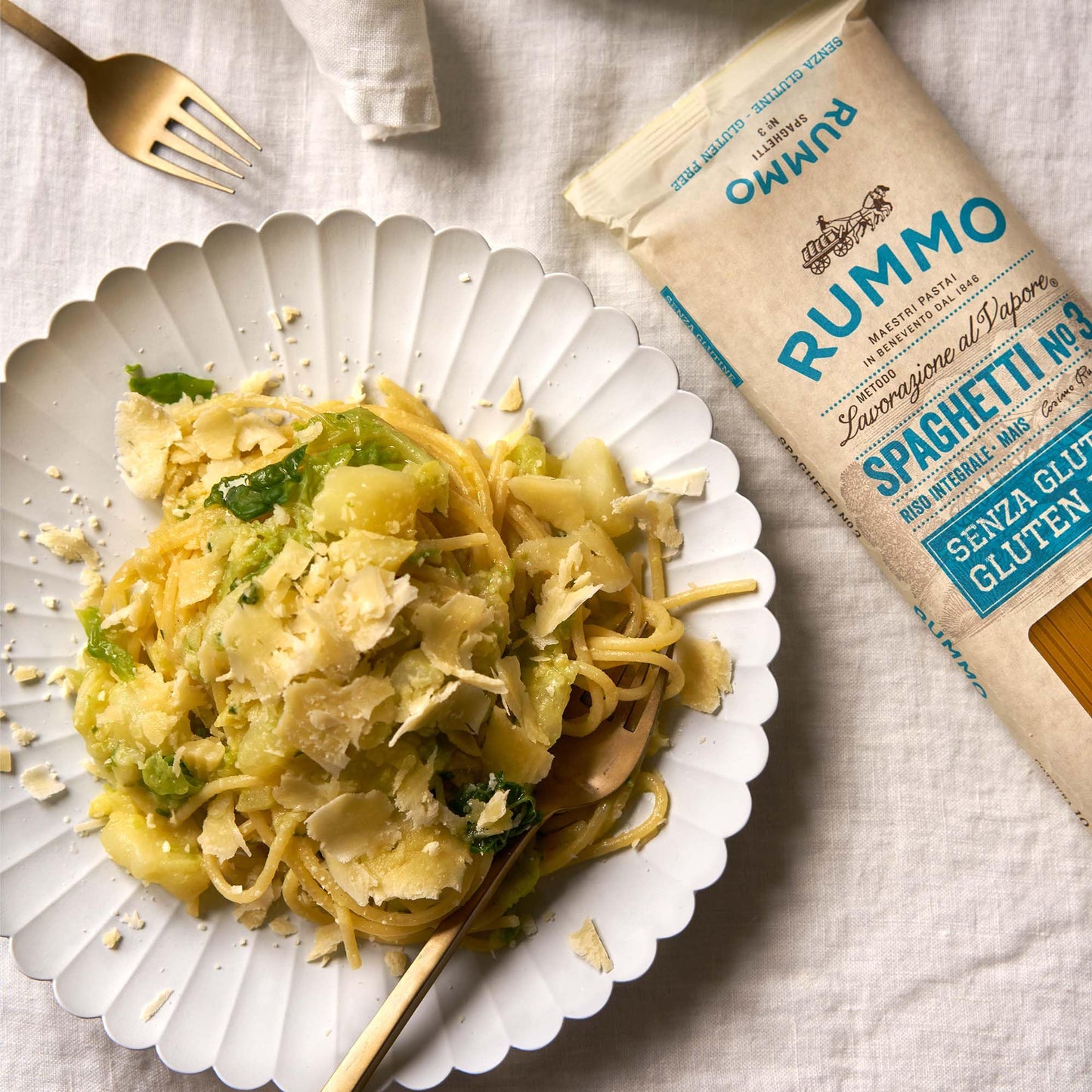 Product image of Rummo Gluten Free Spaghetti Pasta N.3 Corn and Rice Pasta Noodles Italian Pasta 12 oz 12 oz