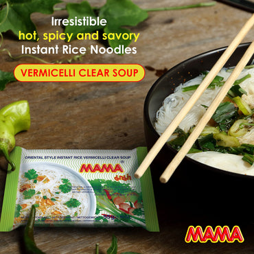 Product image of MAMA Vermicelli Clear Soup Instant Rice Noodles Hot and Spicy No Trans Fat 1.94 oz 1.94 oz Pack of 30