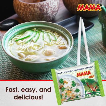 Product image of MAMA Vermicelli Clear Soup Instant Rice Noodles Hot and Spicy No Trans Fat 1.94 oz 1.94 oz Pack of 30