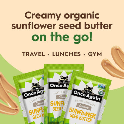 Product image of Once Again Organic Sunflower Butter Packets Vegan Non-GMO Gluten Free Packs Single Serve Squeeze Packs for