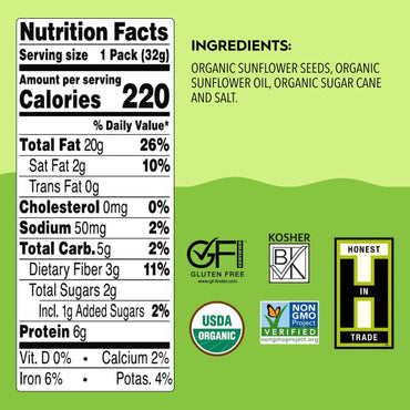 Product image of Once Again Organic Sunflower Butter Packets Vegan Non-GMO Gluten Free Packs Single Serve Squeeze Packs for