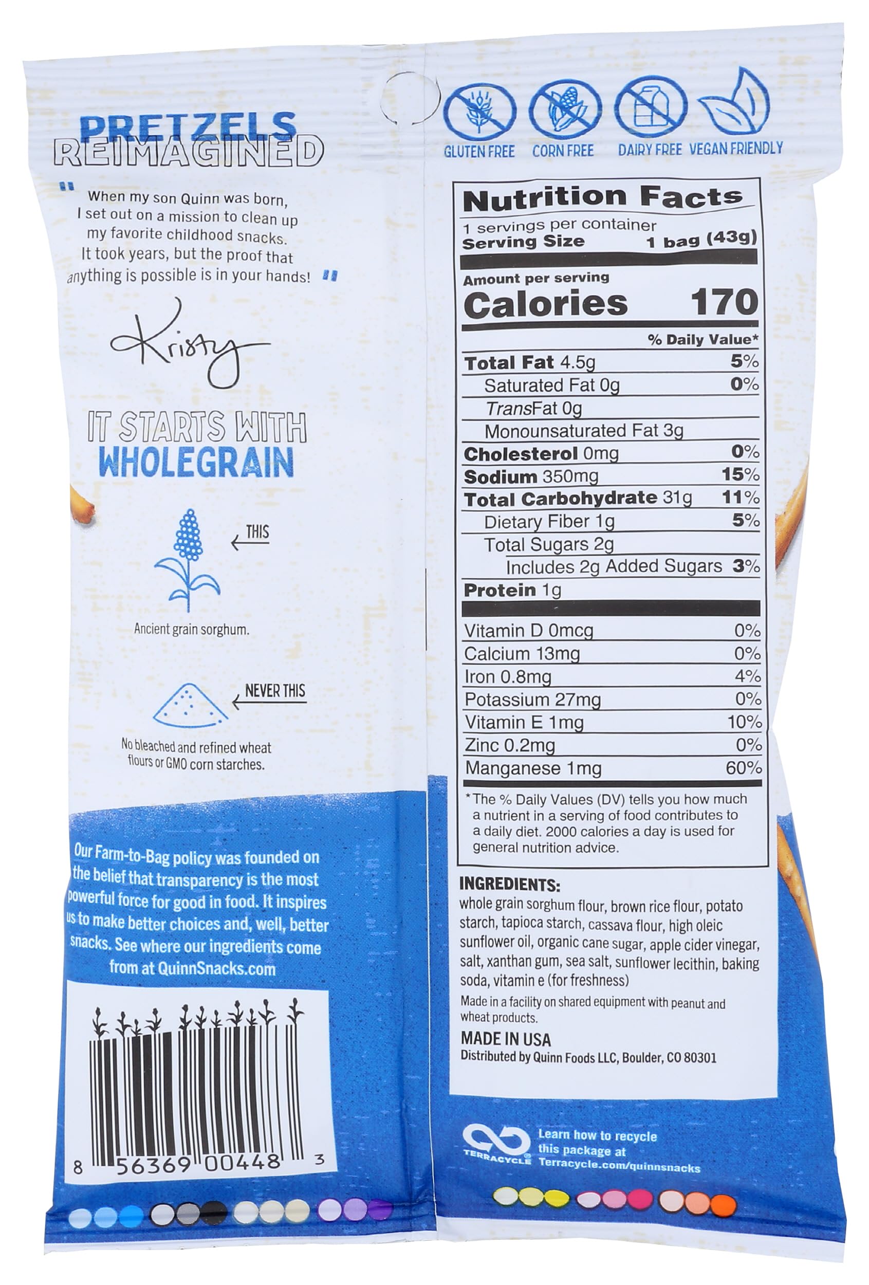 Product image of Quinn Sea Salt Pretzel Sticks 1.5 oz 1.5 oz