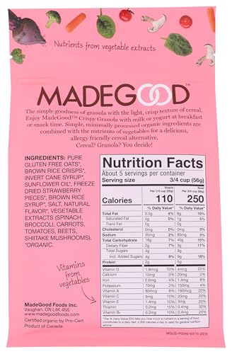 Product image of Made Good Crispy Light Granola Strawberry 10 oz 10 oz