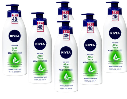 Product image of NIVEA Aloe Vera Body Lotion 48 Hour Moisture 16.9 oz Pump 16.9 oz Pack of 6