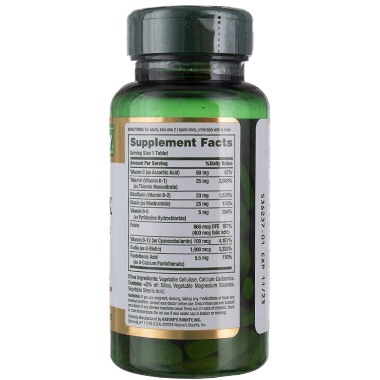 Product image of Nature's Bounty Super B Complex Vitamin C and Folic Acid Immune and Energy Support Tablets 150 ct Pack of 2