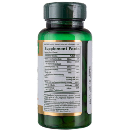 Product image of Nature's Bounty Super B Complex Vitamin C and Folic Acid Immune and Energy Support Tablets 150 ct Pack of 2