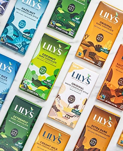 Product image of Lily's Extremely Dark Chocolate Bar Stevia Sweetened No Added Sugar Low-Carb Keto Friendly 85% Cocoa Fair