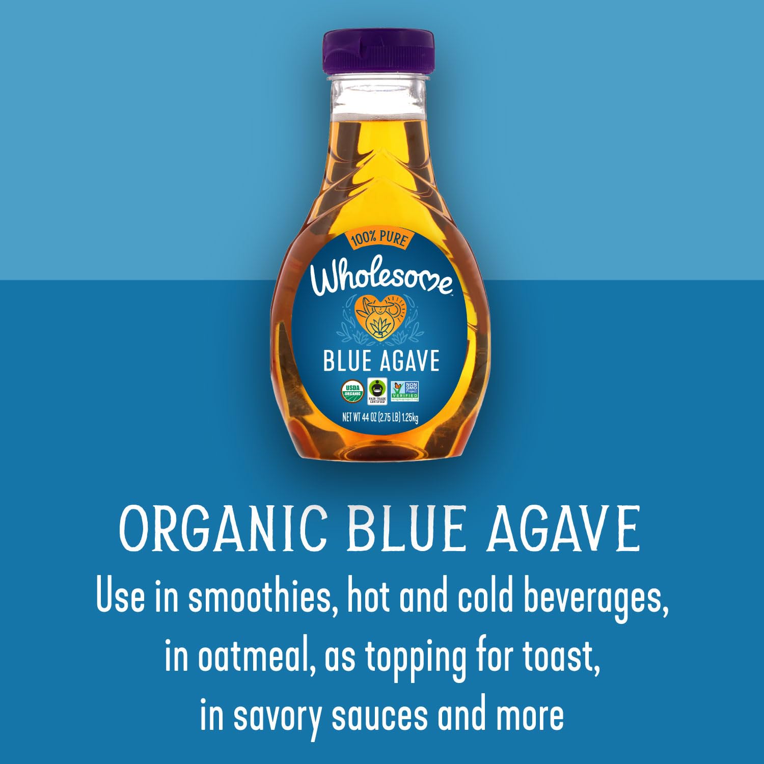 Product image of Wholesome Organic Fair Trade Blue Agave Syrup 44 oz 44 oz Pack of 2