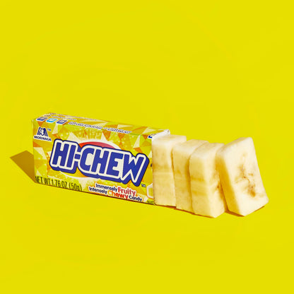 Product image of HI-CHEW Banana Sticks Soft and Chewy Candy Each Individually Wrapped Juicy Fruity Flavors 1.76 oz 1.76 oz