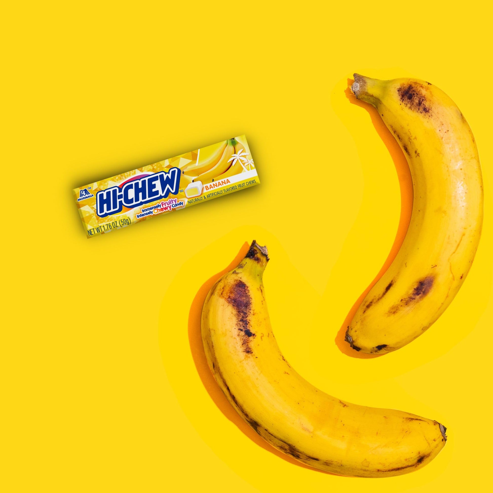 Product image of HI-CHEW Banana Sticks Soft and Chewy Candy Each Individually Wrapped Juicy Fruity Flavors 1.76 oz 1.76 oz