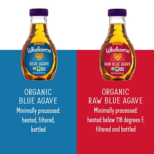 Product image of Wholesome Organic Raw Blue Agave Nectar Fair Trade 100% Pure Non GMO Gluten Free Vegan 44-oz Pack of 2