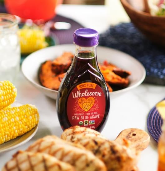 Product image of Wholesome Organic Raw Blue Agave Nectar Fair Trade 100% Pure Non GMO Gluten Free Vegan 44-oz Pack of 2