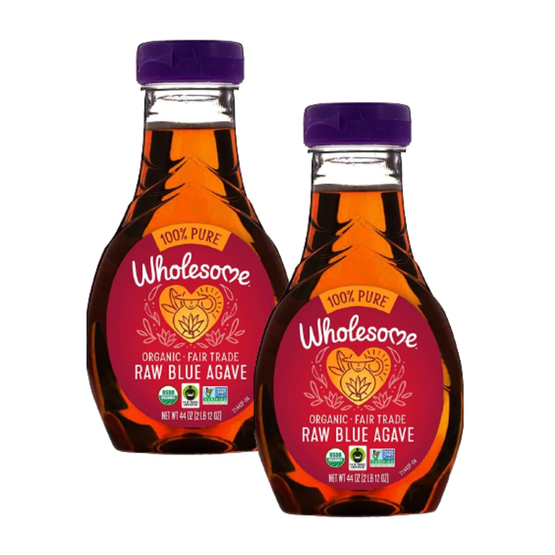 Product image of Wholesome Organic Raw Blue Agave Nectar Fair Trade 100% Pure Non GMO Gluten Free Vegan 44-oz Pack of 2