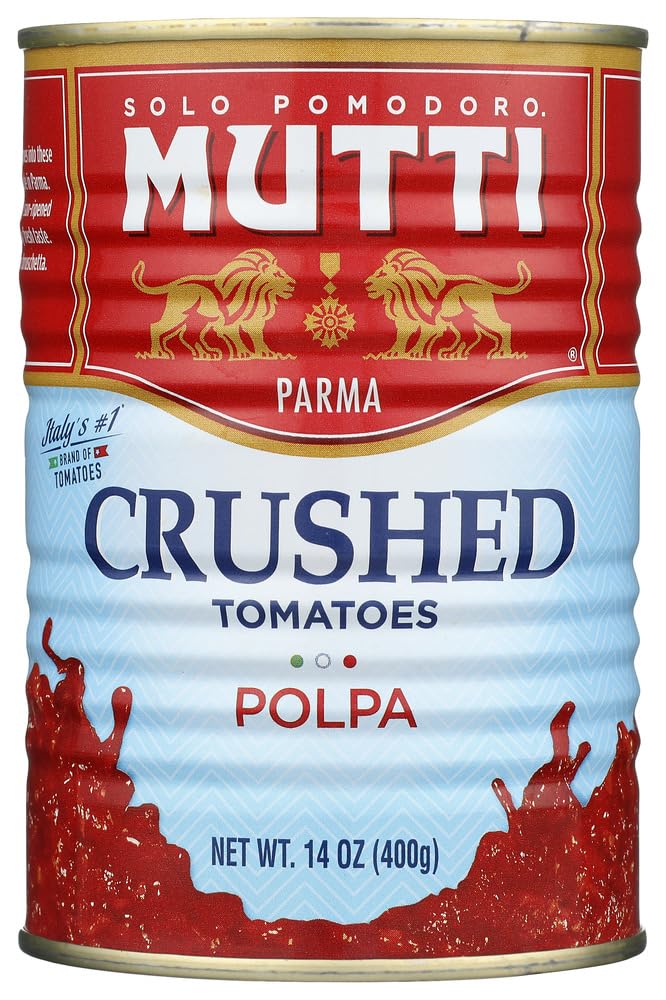 Product image of Mutti Crushed Tomatoes Polpa Canned Tomatoes Vegan Friendly Gluten Free No Additives or Preservatives 14 oz