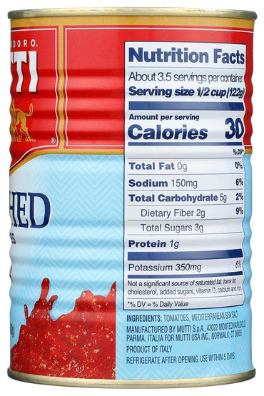 Product image of Mutti Crushed Tomatoes Polpa Canned Tomatoes Vegan Friendly Gluten Free No Additives or Preservatives 14 oz