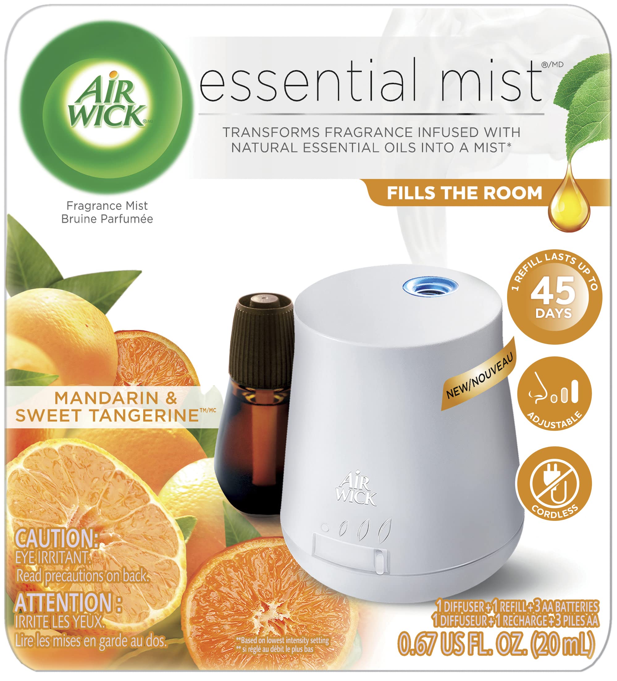 Product image of Air Wick Essential Mist Essential Oil Diffuser Mandarin and Sweet Tangerine Air Freshener Includes Diffuser