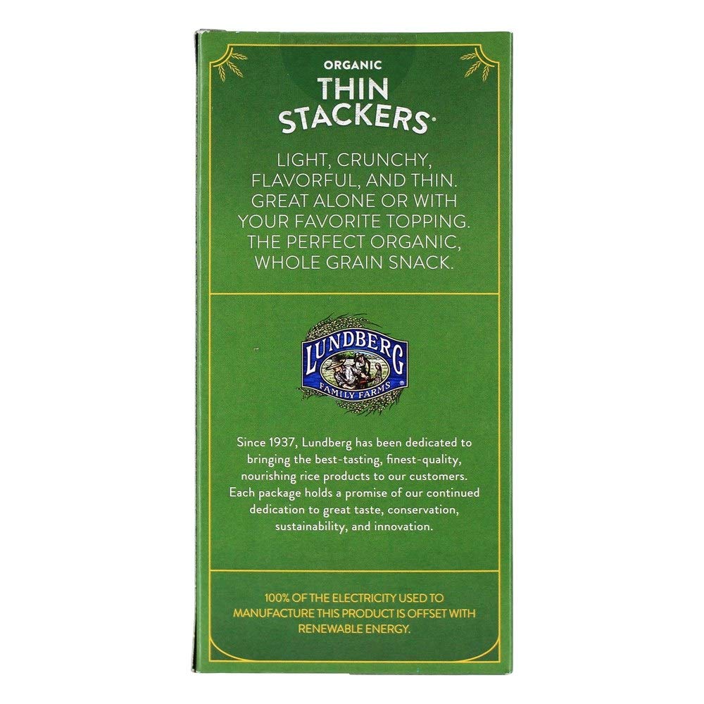 Product image of Lundberg Organic Thin Stackers Basil and Thyme Gluten-Free Vegan Kosher USDA Certified Organic Non-GMO