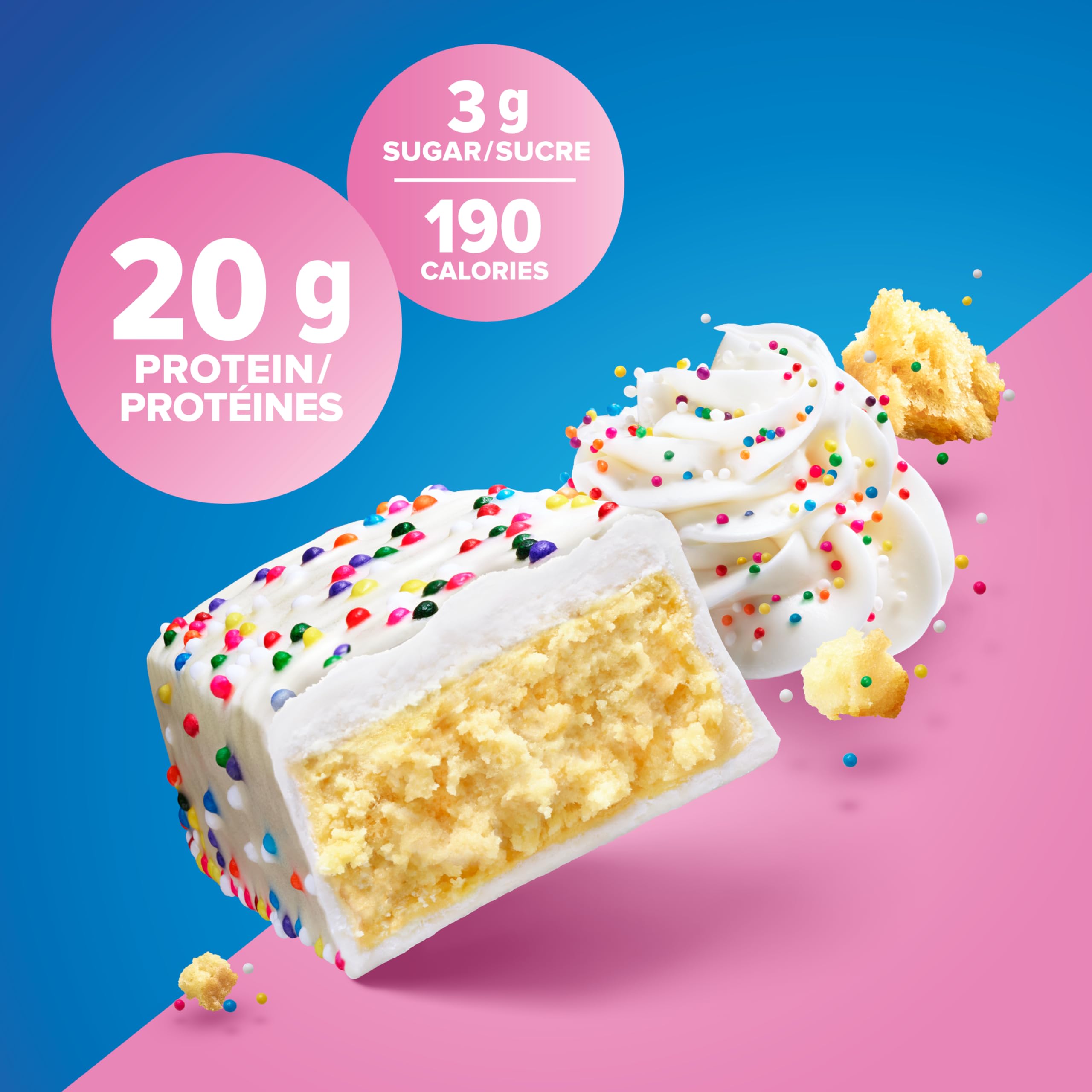 Product image of Pure Protein Gluten Free Snack Bars Birthday Cake Flavor Bars 10.56 oz 1.8 oz 10.56 oz Pack of 6
