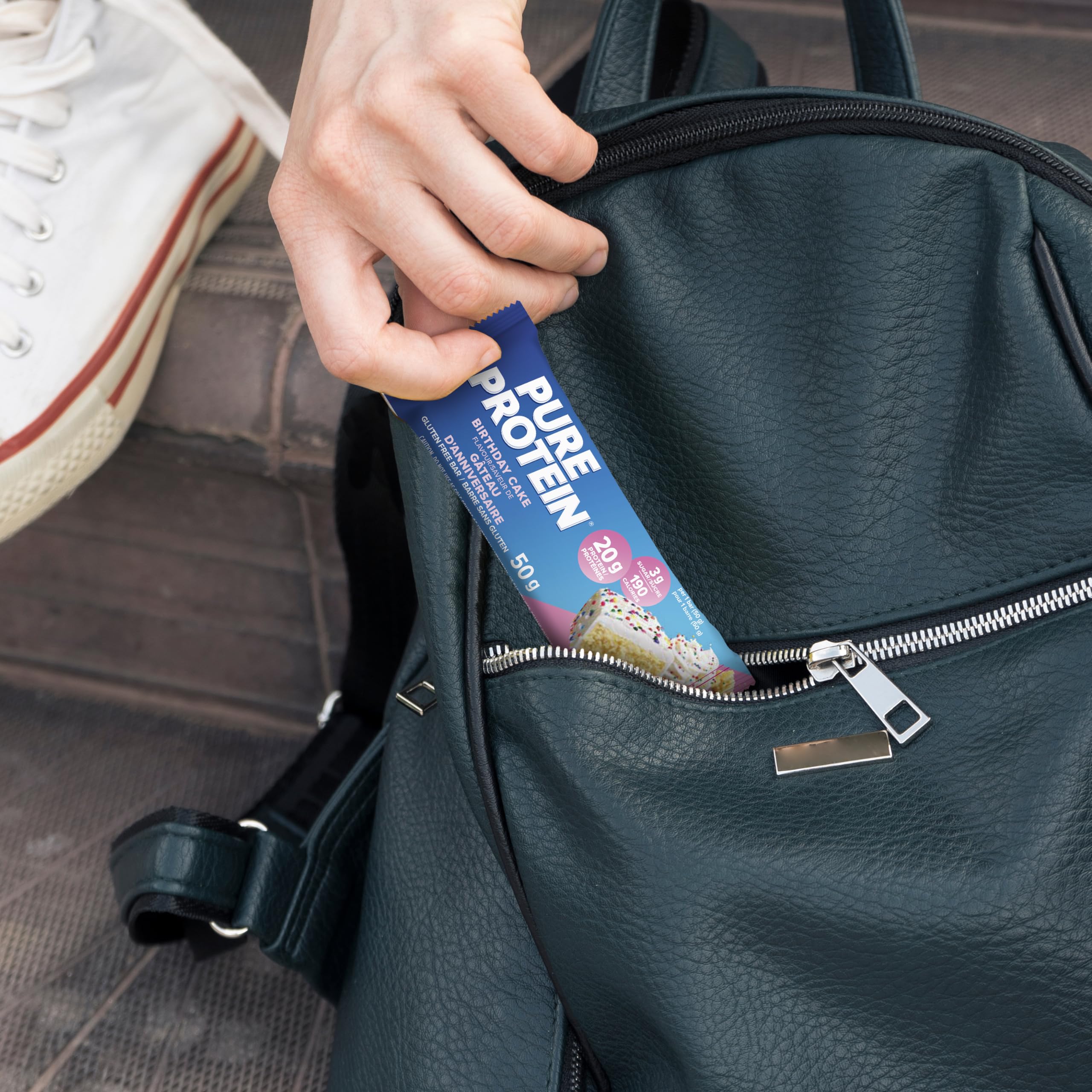 Product image of Pure Protein Gluten Free Snack Bars Birthday Cake Flavor Bars 10.56 oz 1.8 oz 10.56 oz Pack of 6