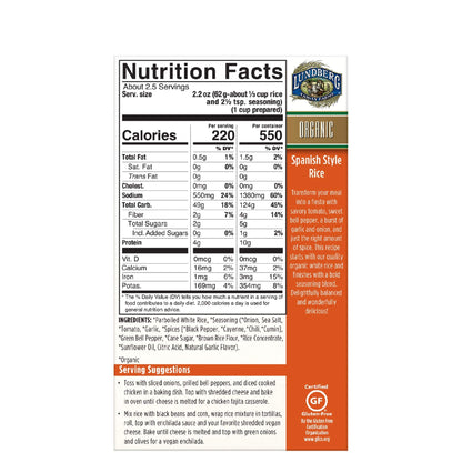 Product image of Lundberg Organic Spanish Rice Pilaf Gluten-Free Vegan 20 Minute Cook Time 5.5 oz 5.5 oz Pack of 6