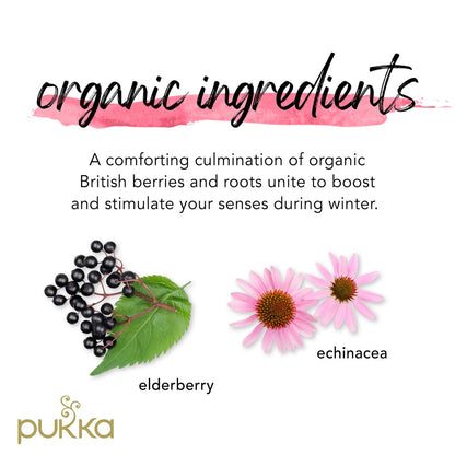 Product image of Pukka Organic Tea Bags Elderberry and Echinacea Herbal Tea Wellness Support 20 ct Tea Bags Pack of 3