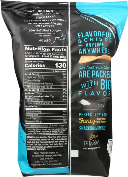 Product image of Stacy's Pita Thins Sea Salt Crispy Flaky Pita Chips 6.5 oz 6.5 oz Pack of 2