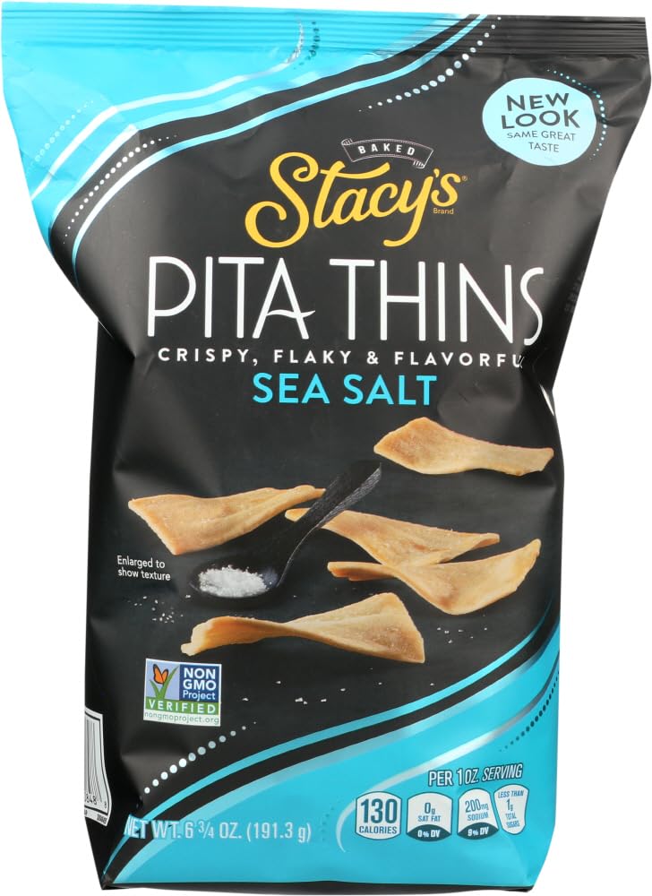 Product image of Stacy's Pita Thins Sea Salt Crispy Flaky Pita Chips 6.5 oz 6.5 oz Pack of 2