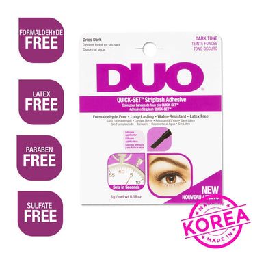 Product image of DUO Quick-Set Eyelash Glue Dark Tone Waterproof Lash Adhesive for False Lashes Long-Lasting Fast-Drying 0.18