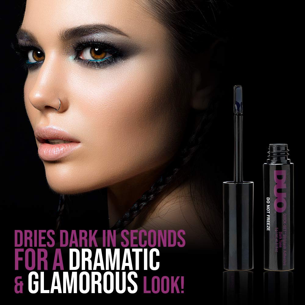 Product image of DUO Quick-Set Eyelash Glue Dark Tone Waterproof Lash Adhesive for False Lashes Long-Lasting Fast-Drying 0.18