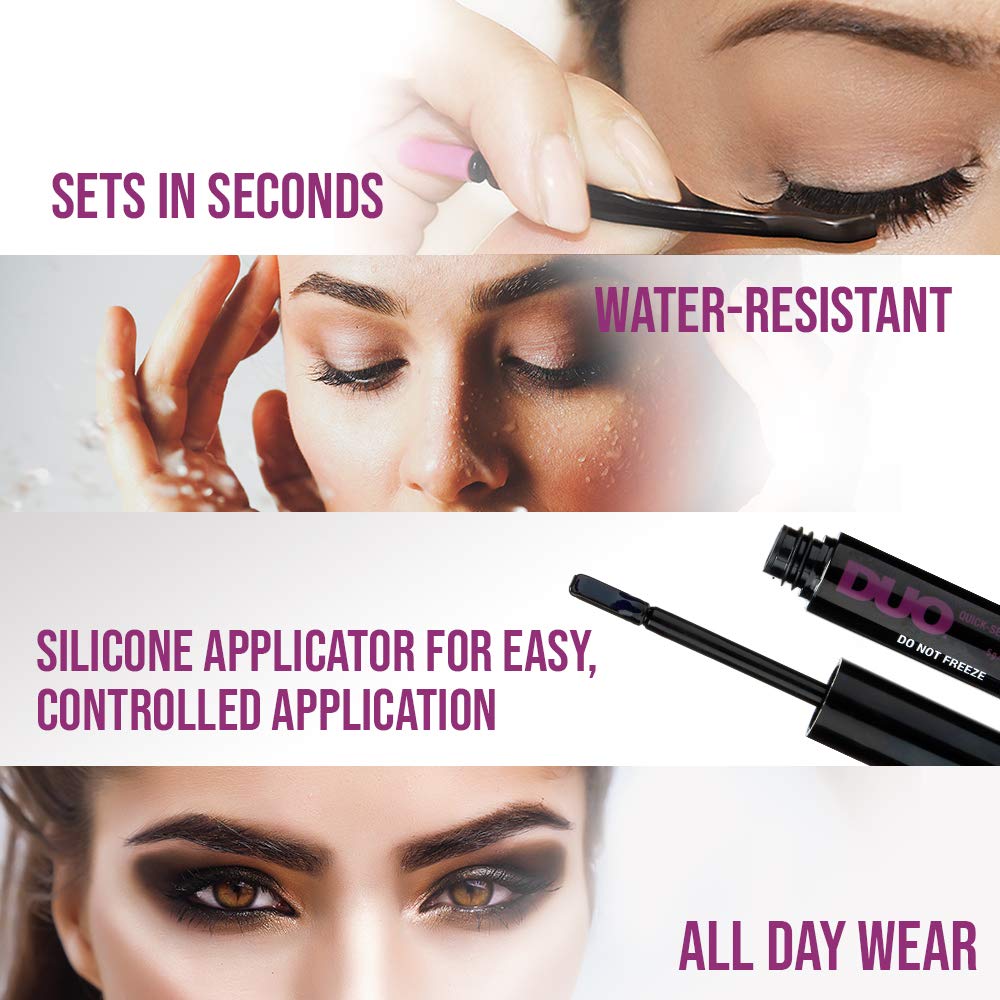 Product image of DUO Quick-Set Eyelash Glue Dark Tone Waterproof Lash Adhesive for False Lashes Long-Lasting Fast-Drying 0.18