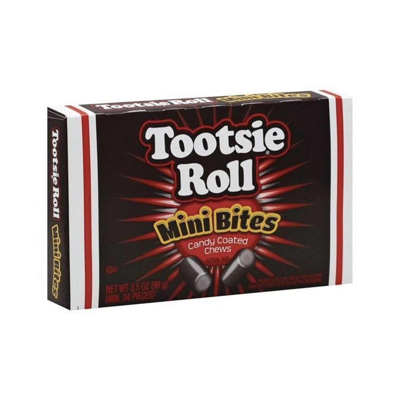 Product image of Tootsie Roll Mini Bites Candy Coated Chews Movie Theater Box 3.5 oz 3.5 oz Pack of 3