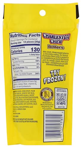 Product image of Charleston Chew Rollers Vanilla Snack-To-Go Resealable Bag 4.5 oz 4.5 oz Pack of 3