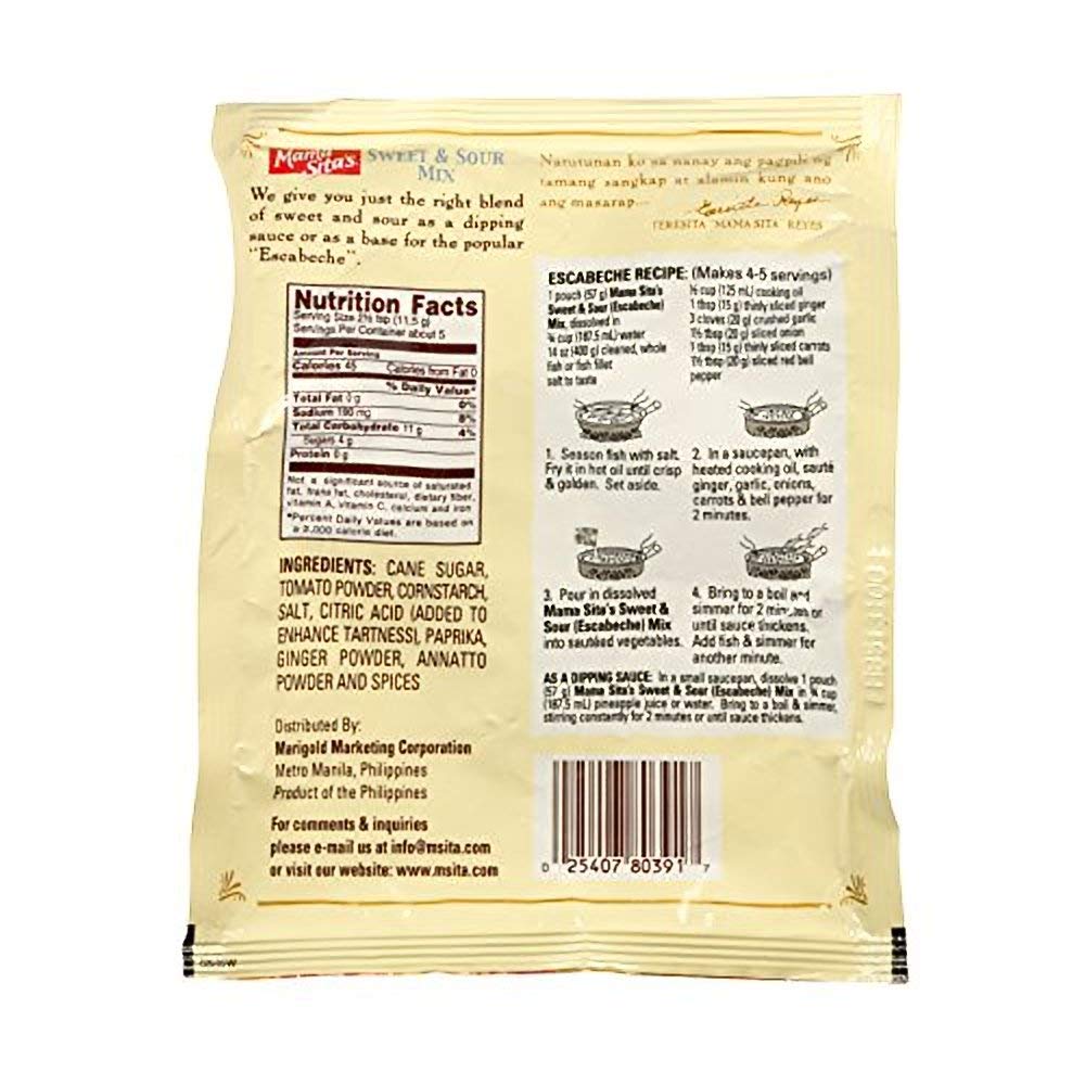 Product image of Mama Sita's Sweet and Sour Mix Escabeche Sauce 2.01 oz 2.01 oz Pack of 3