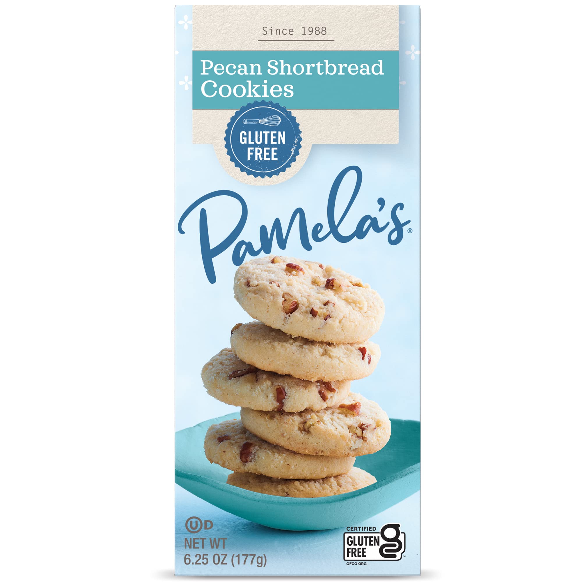 Product image of Pamela's Products Pecan Shortbread Gluten Free Cookies 6.25 oz 6.25 oz Pack of 6
