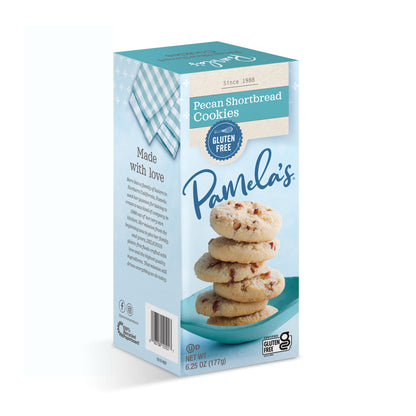 Product image of Pamela's Products Pecan Shortbread Gluten Free Cookies 6.25 oz 6.25 oz Pack of 6