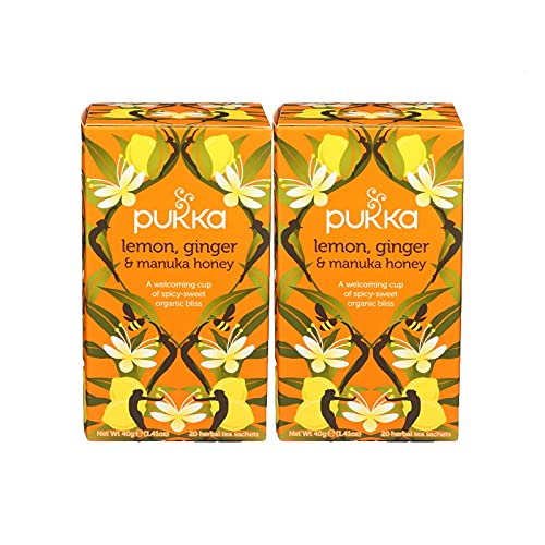 Product image of Pukka Herbal Tea Organic Lemon Ginger and Manuka Honey 20 Bags Pack of 2