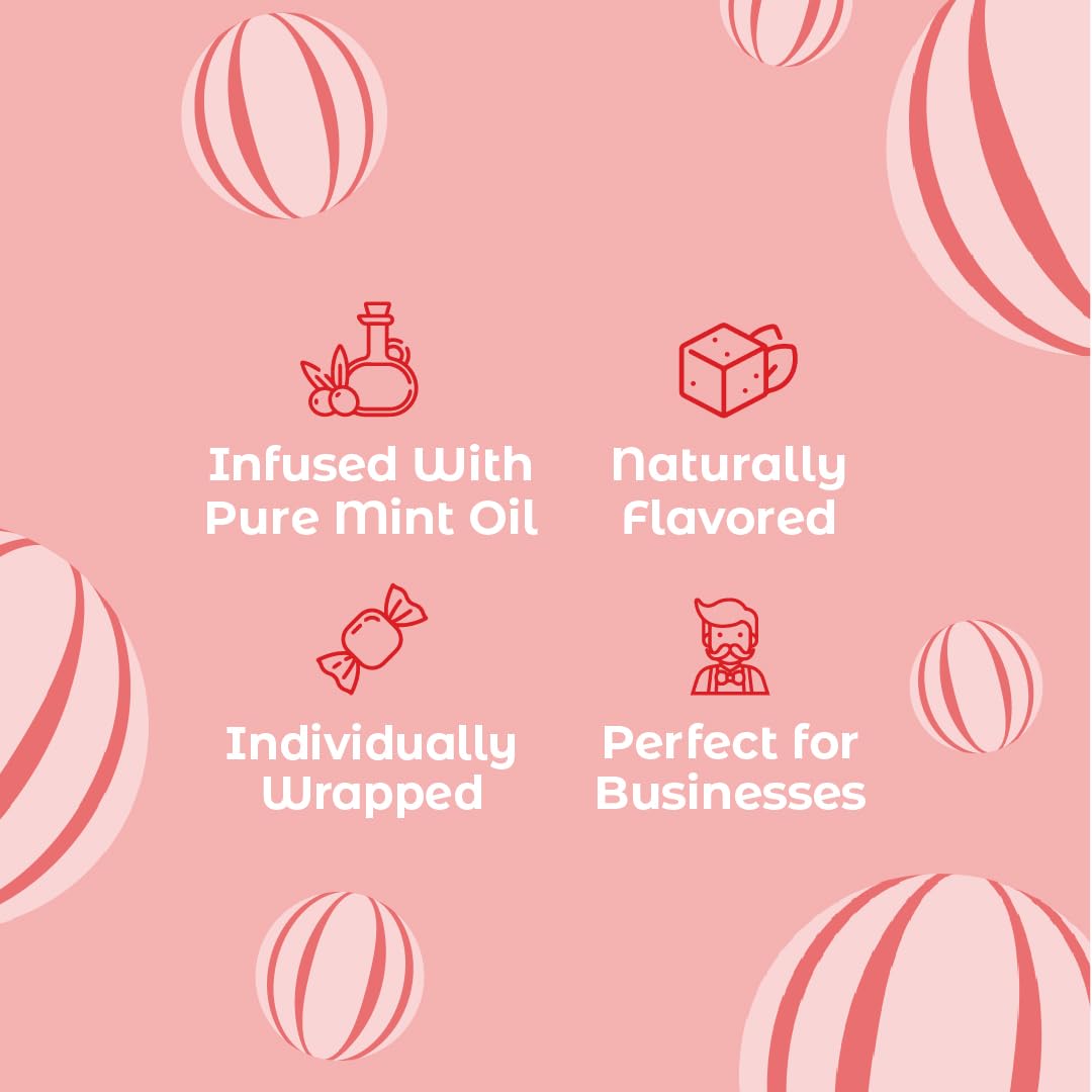 Product image of Colombina Jumbo Peppermint Balls Individually Wrapped Red and White Hard Candy 120 ct Pack of 2